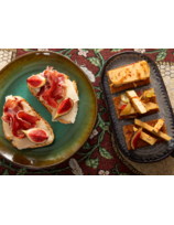 Toasts de fêtes foie gras et jambon 
