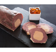 Magret de canard fourré au bloc de foie gras
